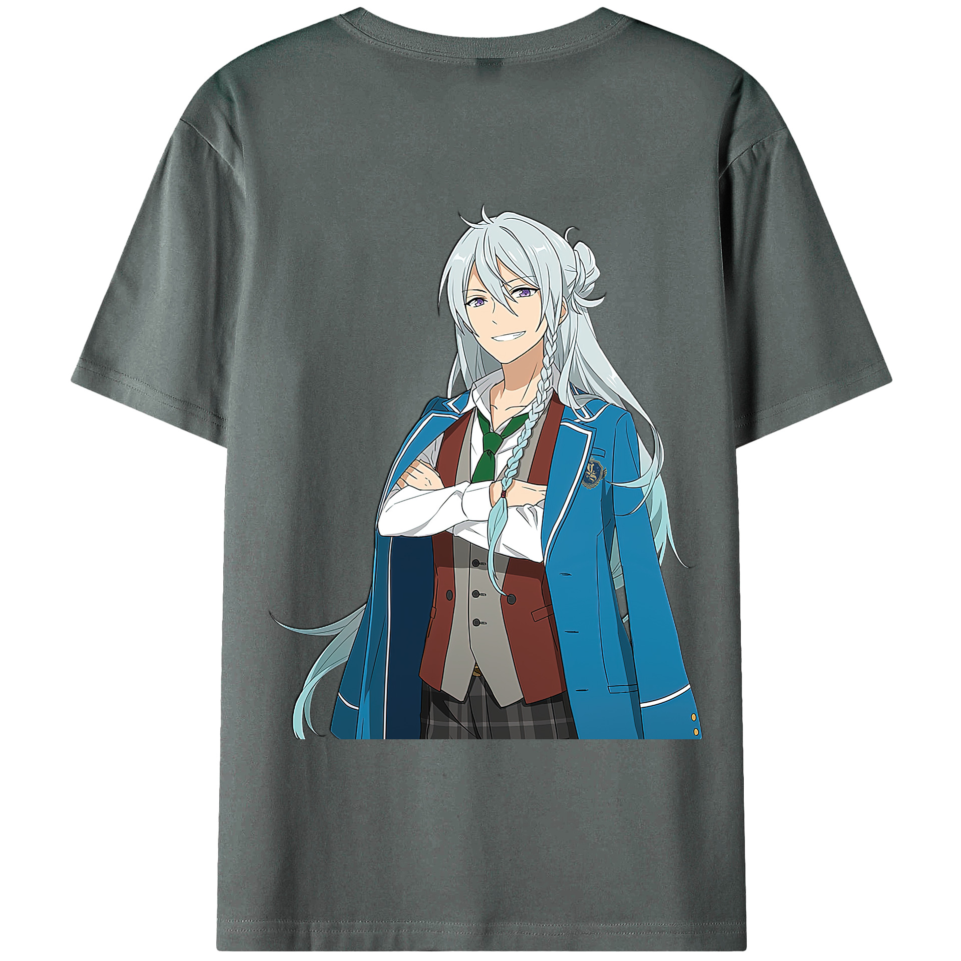 （画像用） あんさんぶるスターズ! Ensemble Stars 綿100％ メンズ半袖Tシャツ（バックプリント） 通気性